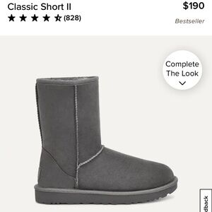 UGG Classic Short II Boots in Grey NWT